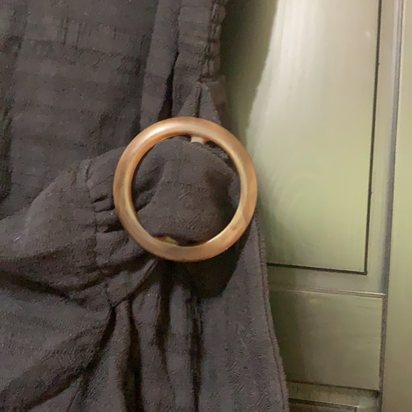 Black Ruffle Hem Mini Dress - Picture 2 of 3